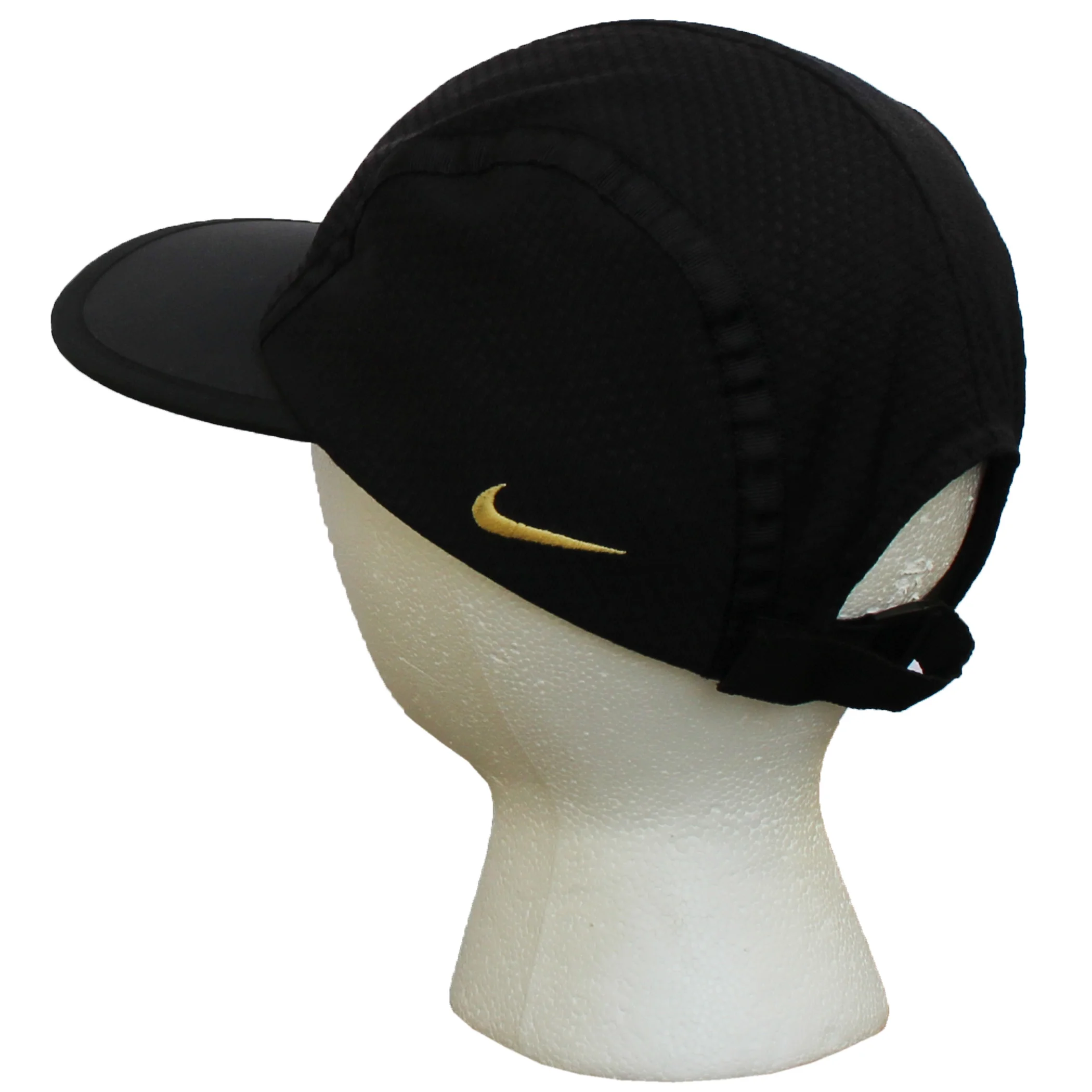 Vintage Nike Agassi Black / Gold Mesh Hat — RootsBK